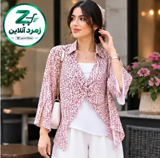 ست دو تکه, شومیز جلو گره, تاپ زنانه, لباس زنانه شیک, خرید ست زنانه, قیمت ست زنانه, استایل زنانه,