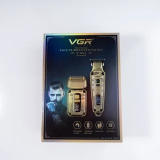 ماشین اصلاح موی سر و صورت وی جی ار مدل V-641 با تیغه سرامیکی و تیتانیومی، ضد آب با گواهی I 102111538